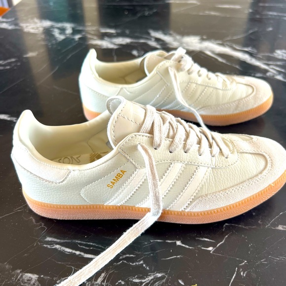 Adidas Samba - cream and white- size 7.5 - Picture 1 of 5